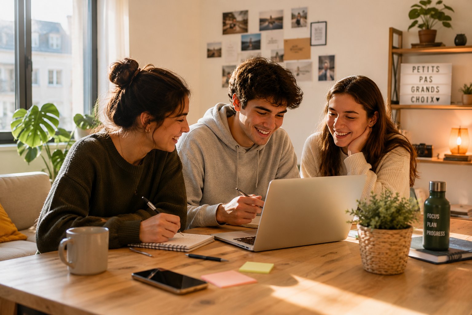 Jeunes adultes qui commencent à gérer leur budget simplement