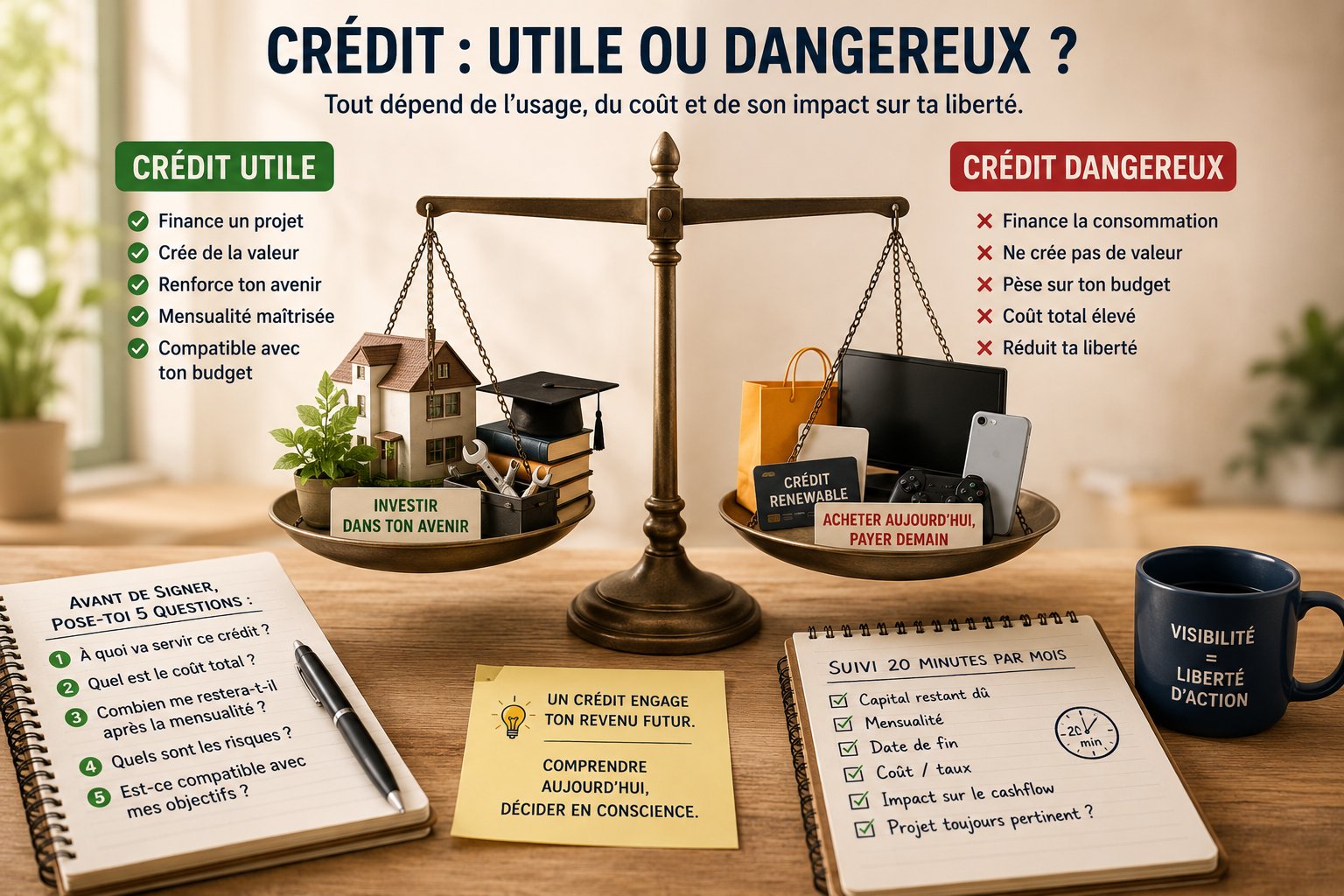 Crédit utile ou dangereux : comment le savoir avec tes propres chiffres