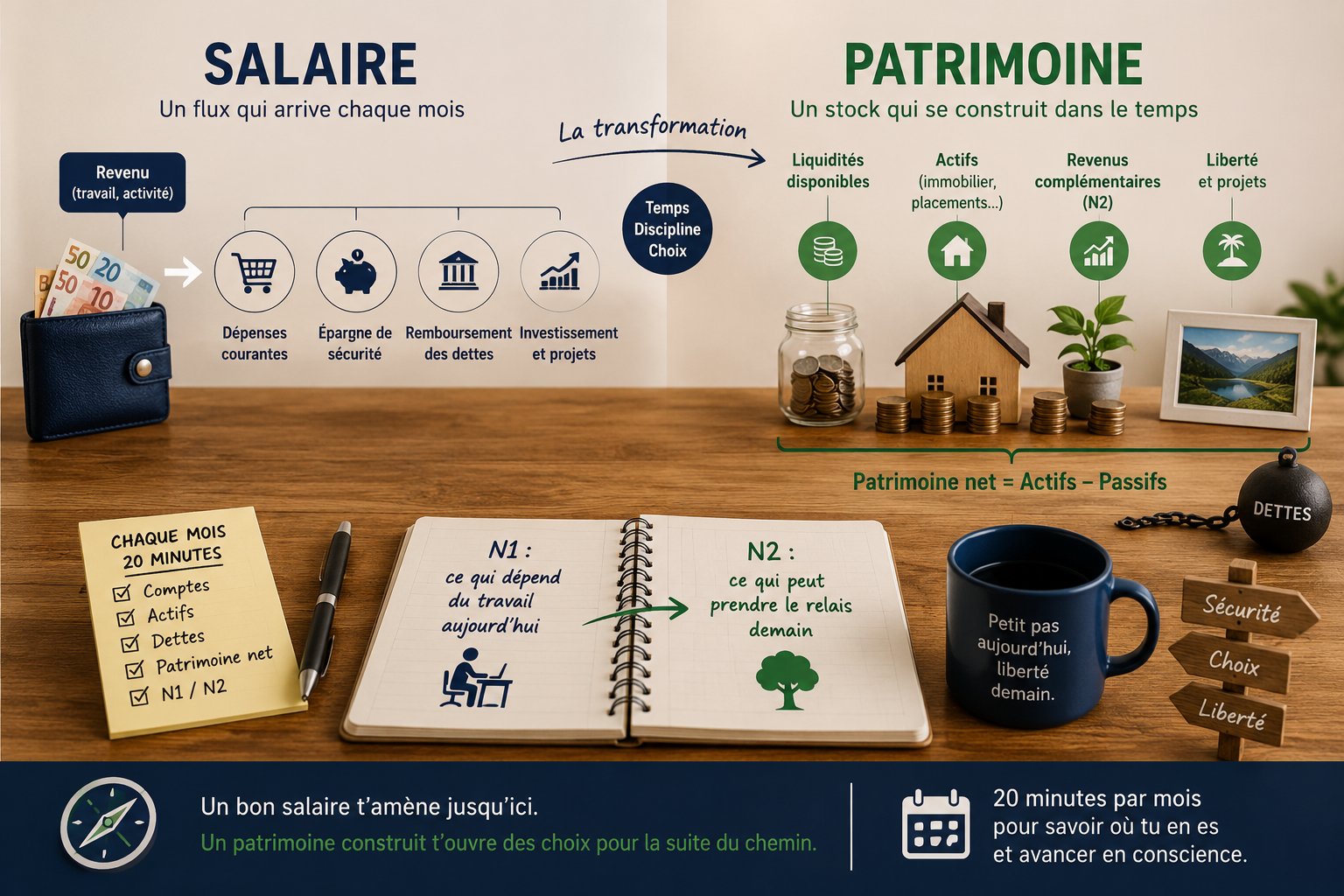 Salaire et patrimoine : pourquoi bien gagner sa vie ne suffit pas toujours